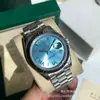 Aliexpress Caramelo Amarillo Romano Registro Semanal Reloj Oro Rosa Tw Doble Calendario Completamente Dorado Diamante Moda Reloj Mecánico
