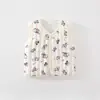 Chaleco para bebé con temática de coche de juguete, algodón de 80g, acolchado para abrigar, adecuado para niños y bebés, se usa como capa exterior, chaleco para bebé