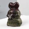 Jade de Cristal Natural 1,0 polegada Mascote Meio Coelho Casa Escritório Carro Artesanato Ornamentos Ornamentos Criativos