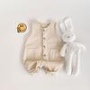 Roupas de início de outono para bebês recém-nascidos, terno de alça estilo ocidental para primavera e outono, vestido de outono para meninos