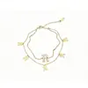 Pulsera popular de titanio y acero estilo ins, moderna, versátil, corazón, mariposa, estrella, geométrica, de acero inoxidable, joyería para la mano