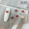 Cereja Strass Liga Nail Art Jóias Internet Celebridades Explosões Tridimensional Bonito Pequeno Fresco Diamante Incrustado Fruta Nail Art Decoração