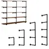 Estrutura de suporte de ferro forjado mesa de parede suporte de TV em balanço suporte de carga suporte suporte de prateleira de armazenamento multicamadas personalizado suporte de fixação