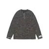 Sanhomme Diseño Retro Trendy Americano Camiseta Base Sudadera para Hombre Cuello Henry Chaqueta Holgada 7015