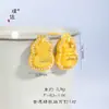 Aretes de Tachuela de Calabaza con Diamantes Chapados en Oro Cepillado para Mujer, Pendientes de Moda Estilo Chino de Lujo Ligero, Regalo para Novia