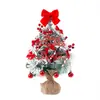 Decoração de Natal Transfronteiriça Conjunto de Árvore de Natal Flocada para Mesa de Casa 45/60cm Pacote de Árvore de Natal Enfeites DIY