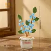 Planta en Maceta de Osmanthus Tejida a Mano Producto Terminado Flor de Simulación Planta en Maceta Crochet Tejido Flor de Hilo Que Nunca Se Marchita Decoración de Escritorio