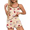 Europa Transfronteiriça temu Comércio Exterior 2026 Verão Seda de Leite Alça Espaguete Pijama Feminino Roupa de Casa Venda Direta da Fábrica Atacado
