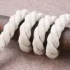 Cuerda Decorativa Gruesa de Cáñamo, Cuerda de Atar de Hilo de Algodón Colorido Envuelto en el Núcleo Hecho a Mano para Bricolaje, Cuerda Trenzada de Algodón, Cuerda Blanca Absorbente
