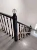 Corrimão de escada guarda-corpo de mezanino casa auto-construída liga de alumínio ferro forjado auto-montagem casa villa varanda poste de corrimão de madeira