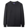 Sudadera de algodón de peso pesado de 320 g, para hombre, color liso, cuello redondo, diseño de hombros caídos, corte holgado, manga larga, sudadera para hombre para otoño