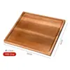 Bandeja de Madera de Acacia Plato Sólido de Madera Plato Cuadrado de Madera Bandeja de Té Japonesa Plato de Postre Plato para Bocadillos Pasteles Plato de Desayuno
