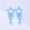 Chaveiro Estrela de Cinco Pontas Pintada Colorida Lagostim Liga de Zinco Acessório DIY Pingente Charme para Bolsa Boneca