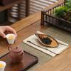 Accesorios de juego de té de lujo ligero madera maciza bambú hecho a mano ceremonia del té de dos piezas partes de ceremonia del té loto de té cuchara de té tetera