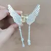 Pinza de Agarre Mediana de Mariposa con Borla Elegante y a la Moda Rojo de Internet Semi Recogido Elegante Pinza de Tiburón Accesorios para el Cabello para la Cabeza de Mujer Horquilla