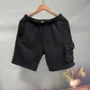 STONE Coleção de Shorts Bússola Cruzada Stone - Shorts Casuais Largos com Múltiplos Bolsos e Cintura Elástica Ajustável