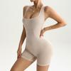 Mono de Tirantes sin Mangas de Alta Elasticidad Transfronterizo Europeo y Americano Ropa de Fitness Espalda Descubierta Conjunto de Yoga