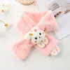 Cachecol infantil outono e inverno quente bebê cachecol de pelúcia estilo coreano meninas meninos criança macio confortável pescoço manga na moda