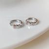 Aretes de Corazón de Circonio Rosa Personalizados 2025 Nuevos Pendientes de Circonio de Corazón Melocotón con Incrustaciones de Diamantes Simples Coreanos Versátiles para Mujer