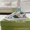 Tênis de Lona Bordado Marca G Modelo Novo Primavera 2025 Sapatos Vulcanizados de Cano Baixo Tênis Casuais Retrô Estilo Casal