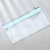 Estuche para Lápices de TPU Esmerilado Bolsa de Almacenamiento para Material de Oficina Estuche para Lápices para Exámenes Estudiante Estilo Coreano Simple Gran Capacidad Estuche Transparente con Cremallera