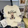 Camiseta Negra de Manga Corta para Mujer Primavera y Verano 2024 Nuevo Estilo Americano Retro Nicho Sentido del Diseño Todo Fósforo Top de Media Manga Ins Trendy