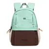 Mochila ligera infantil con bloques de color, mochila de viaje para exteriores de color contrastante, mochila ligera de viaje y senderismo para niñas y estudiantes de primaria