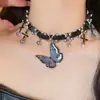 Colar de Corrente para Clavícula Feminino de Verão Novo Super Fada com Borboleta e Franjas de Miçangas, Design de Nicho, Artesanato Pesado, Estilo Doce e Cool