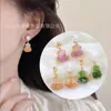 Aretes de Perla de Calabaza con Hielo Triturado Brillante Accesorios 2026 Moda Commute Aretes de Temperamento Lujo Ligero Sensación de Alta Gama Adornos para Orejas para Mujeres