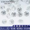Moissanita redonda de corte especial con nueve corazones y una flor, piedra desnuda, suministro directo en stock, fábrica de incrustaciones de joyería