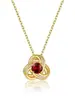 Popular Europeo y Americano Transfronterizo Amazon Collar de Trébol de Cuatro Hojas Incrustado de Diamantes Moda Cadena para Clavícula de Plata S925 Zirconia