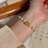 Pulsera Versátil de Alta Gama, Exquisita Pulsera para Mujer, Patrón Invertido, Estilo Fresco, Pulsera de Perlas para el Cabello, Joyería para Mujer