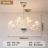 Candelabro de Velas Francés Luz Principal de Sala de Estar Escalera Cristal Luz de Comedor 2025 Nuevo Blanco Retro Lámparas de Dormitorio