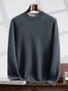 Outono e inverno novo 100 suéter de caxemira masculino meia gola alta gola alta cor sólida moda suéter quente camisa de base de malha