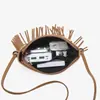 Estilo Exótico Primavera y Verano Nueva Moda Remache Cuero Suave Casual Remache Borla Bolso de Hombro Único Bolso Cruzado Bolso de Mujer