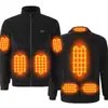 Chaqueta de Polar Eléctrica Calefactable para Hombre de Invierno Ropa Térmica de Carga Inteligente a Temperatura Constante para Exteriores