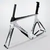 Cuadro de Bicicleta de Carretera de Carbono Blanco Cuadro de Bicicleta de Triatlón Cuadro de Contrarreloj 700x23c