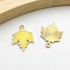 1 pingente de liga de gota de óleo de folha de bordo 19x 24mm acessórios de liga faça você mesmo pingente de pulseira de corda com cabeça única pendurada