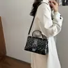 Bolsa de Mão da Moda para Mulheres 2026 Nova Primavera Vintage Nicho de Luxo Bolsa de Ombro Crossbody Pequena Quadrada