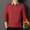 Camiseta de Manga Larga 204 para Hombre Moda Invierno 2024 Cuello Campana Camisa Base Versátil Casual Camisa Polo para Hombre