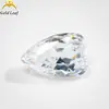 Fábrica directa de Wuzhou, Guangxi, piedra desnuda artificial, corazón largo, venta al por mayor de joyería, incrustación con piedra, circón de amor largo, piedra desnuda
