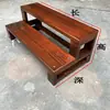Reposapiés de Madera Maciza Escalones para Ventana de Bahía Reposapiés Doméstico Engrosado de Madera Maciza Marco de Escalón de 2 Niveles Reposapiés Escalón de Escalera