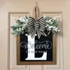 Yzm Cartas Inglesas Transfronterizas Decoración Personalizada para Puerta Principal Colgante para Puerta Accesorios Artesanías de Madera