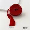 Cinta de Terciopelo Navideña Transfronteriza, Gruesa y Sin Pelusa, Cinta de Moño para Decoración de Árbol de Navidad DIY, Cinta para Envolver Regalos