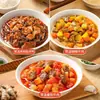 Paquetes de comida Xinmeixiang para almacenar a temperatura ambiente, platillos instantáneos listos para comer, alimentos cocidos semiacabados prefabricados para uso doméstico, convenientes para dormitorios