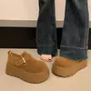 Novidade Outono/Inverno 2026 Sapatos Birkenstock Grossos com Elevação de Altura para Mulheres, Mocassins para Mulheres Baixas, Sapatos Slip-On para Comércio Exterior