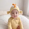 Chapéu de Bebê Primavera e Outono Fofo Orelha de Pato Chapéu de Proteção para Meninos e Meninas ao Ar Livre à Prova de Vento Quente Cobertura de Rosto Gorro Coreano