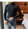 Suéter de cuello alto medio para hombre para otoño e invierno, Nuevo suéter de punto versátil de alta gama para hombre