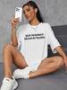 Estampados de Guiones Rusos Camisetas Algodón Mujer Sh