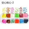 Suministro Transfronterizo Delgado 24 Colores Corazón de Melocotón Hueco Corazón Láser Lentejuelas Parches para Maquillaje de Ojos Joyería para Uñas Lentejuelas
